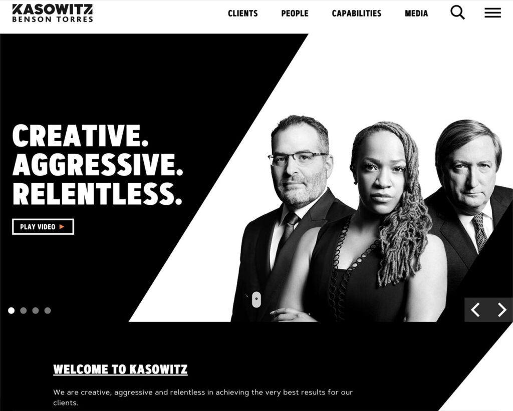 web design for a law firm - Kasowitz Benson Torres