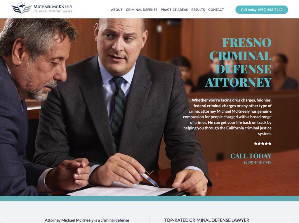 web design for a law firm - fresno criminal attorneys