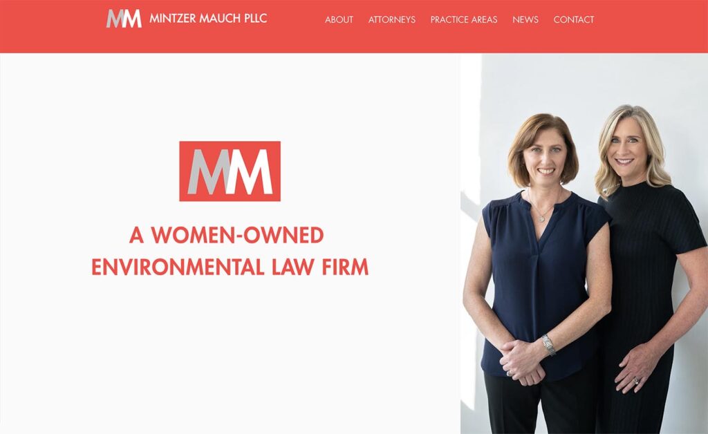 website design for a women-owned law firm - mintzer mauch