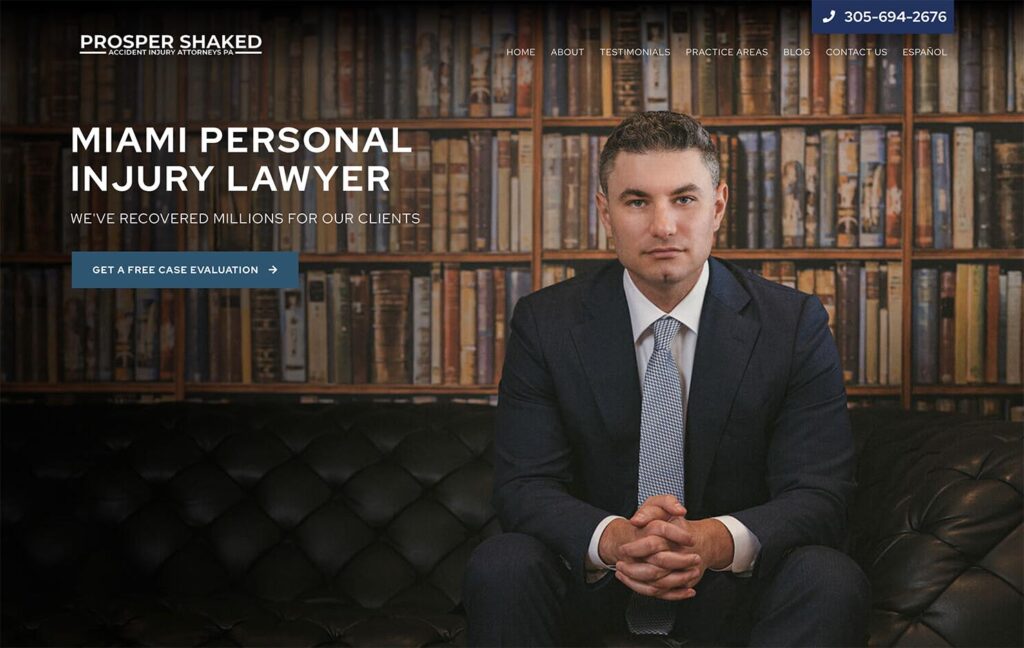 website design for a lawyer - Prosper Shakeed